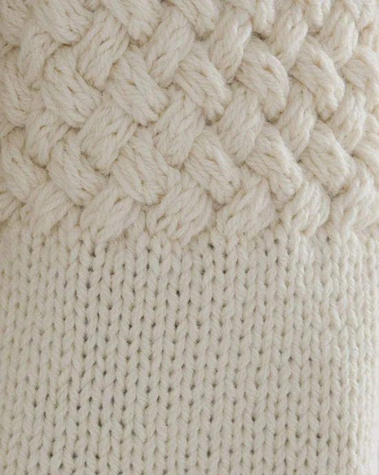 The Knotty Ones Handknit sweater ivory