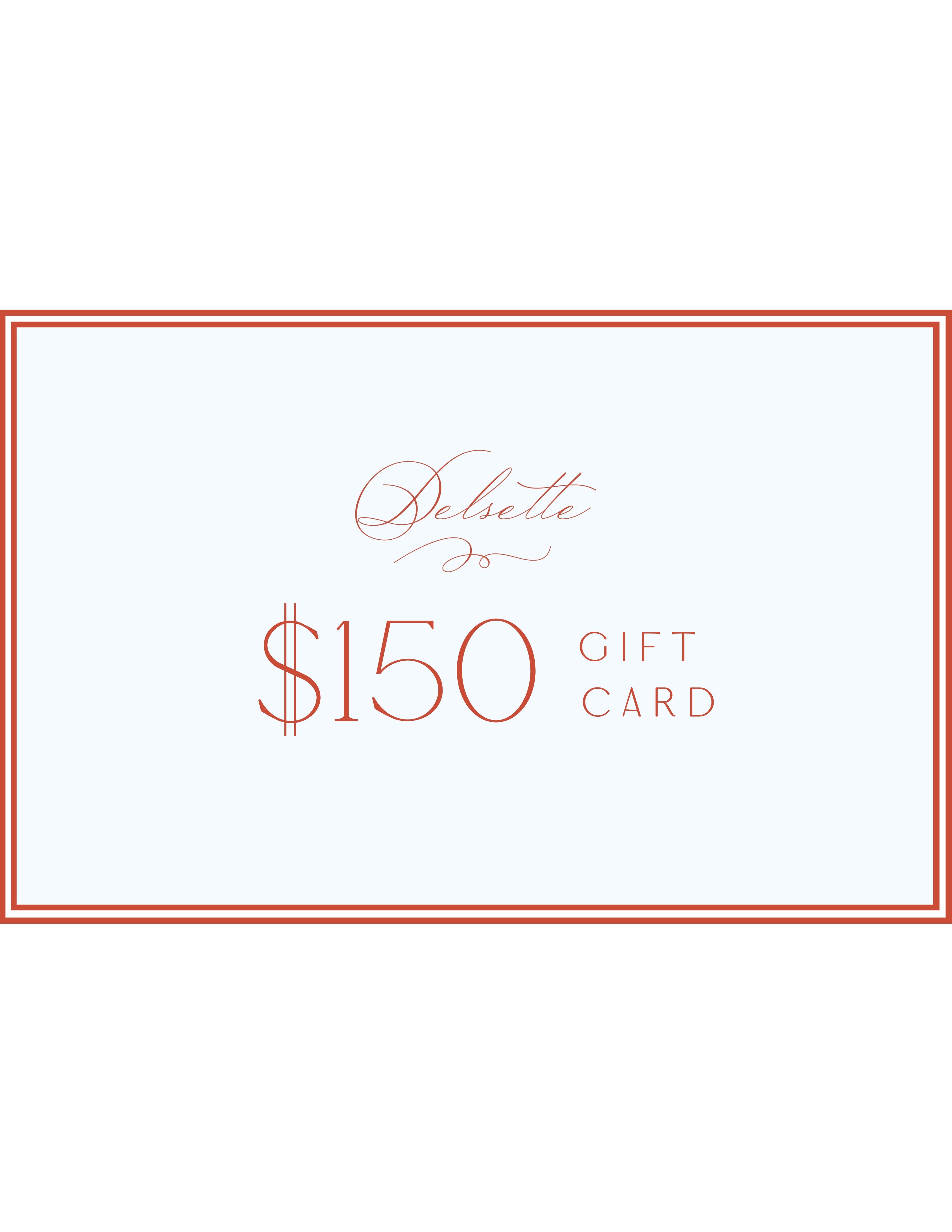 Delsette Gift Card