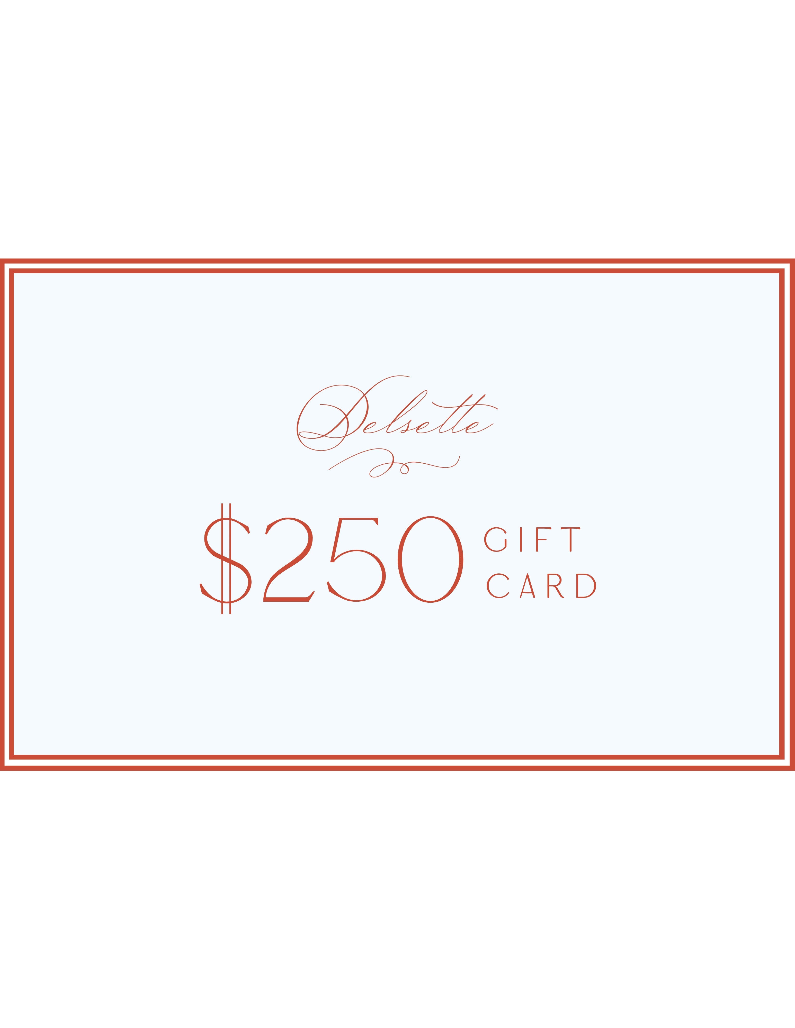 Delsette Gift Card