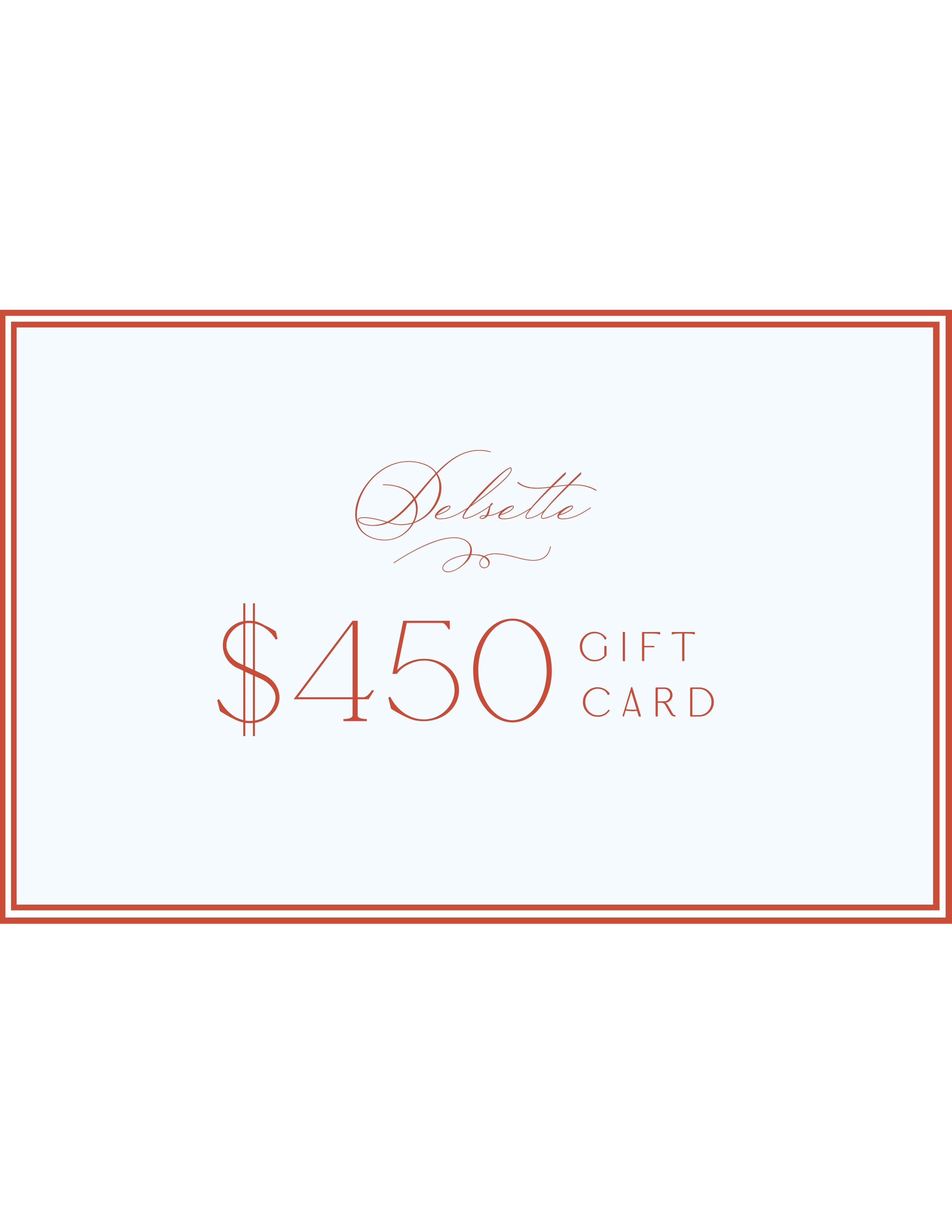 Delsette Gift Card