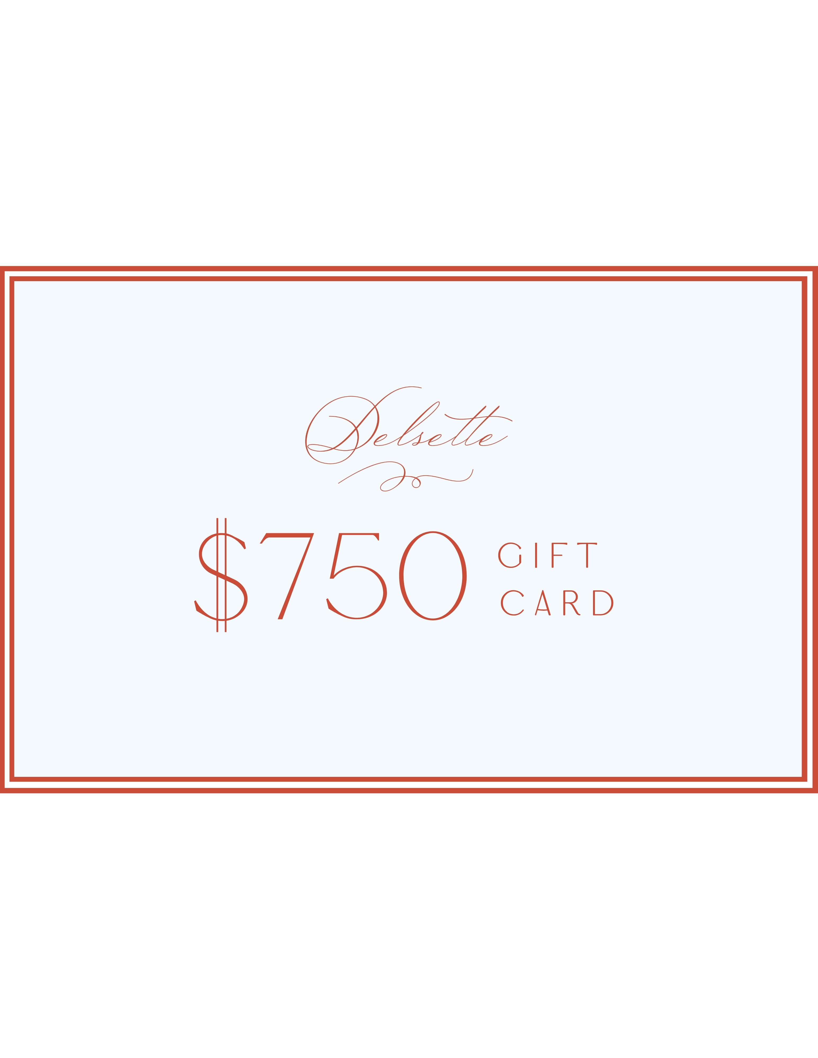 Delsette Gift Card