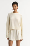 Soft Goat Cashmere Top in White