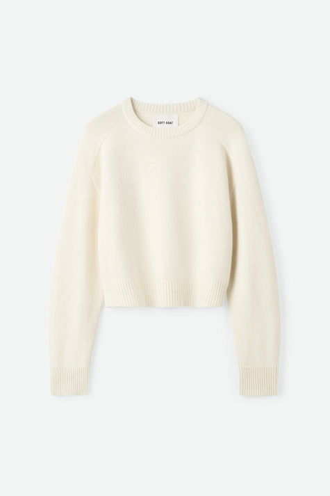Soft Goat Cashmere Top in White