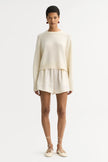 Soft Goat Cashmere Top in White