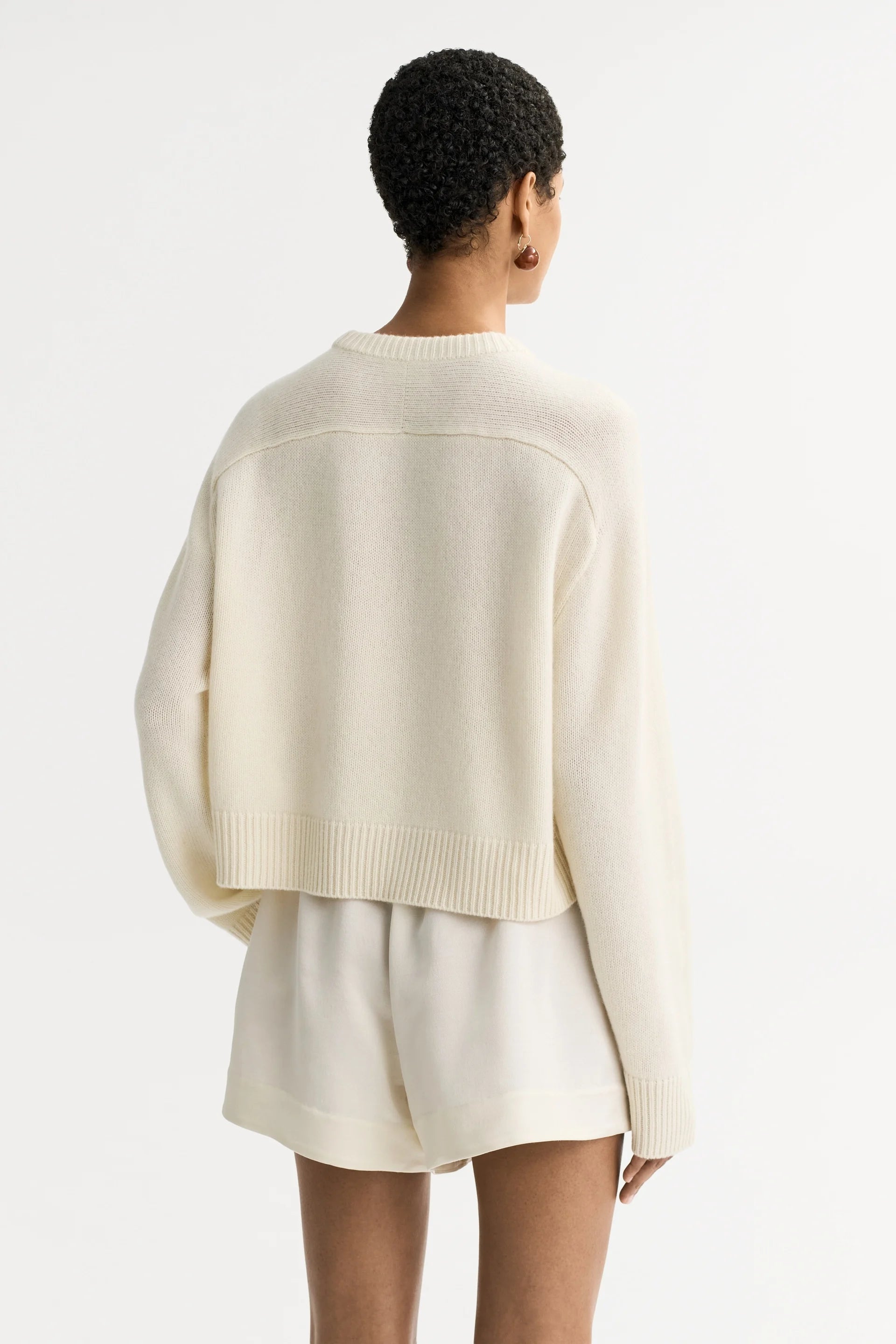 Soft Goat Cashmere Top in White