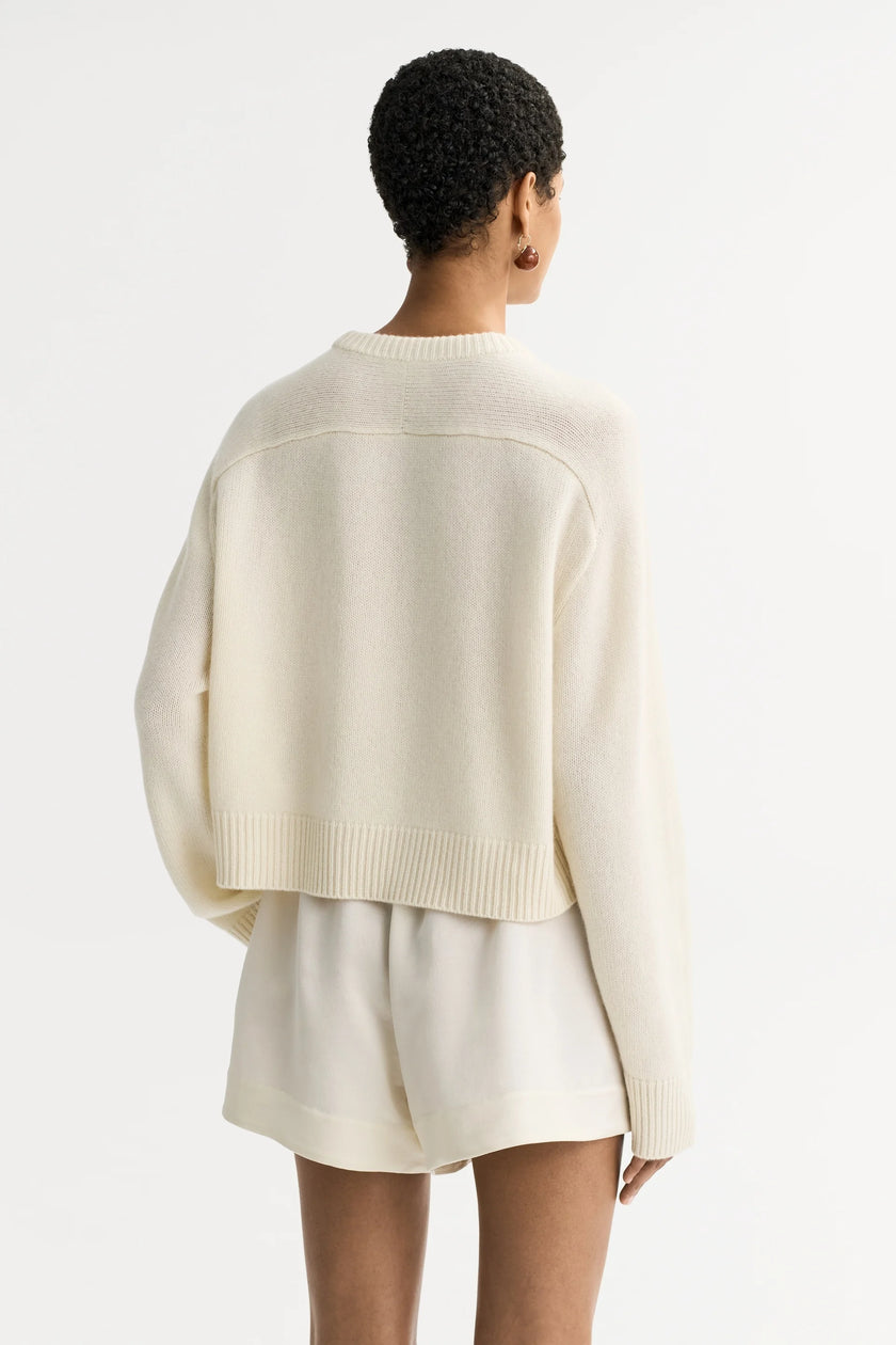 Soft Goat Cashmere Top in White