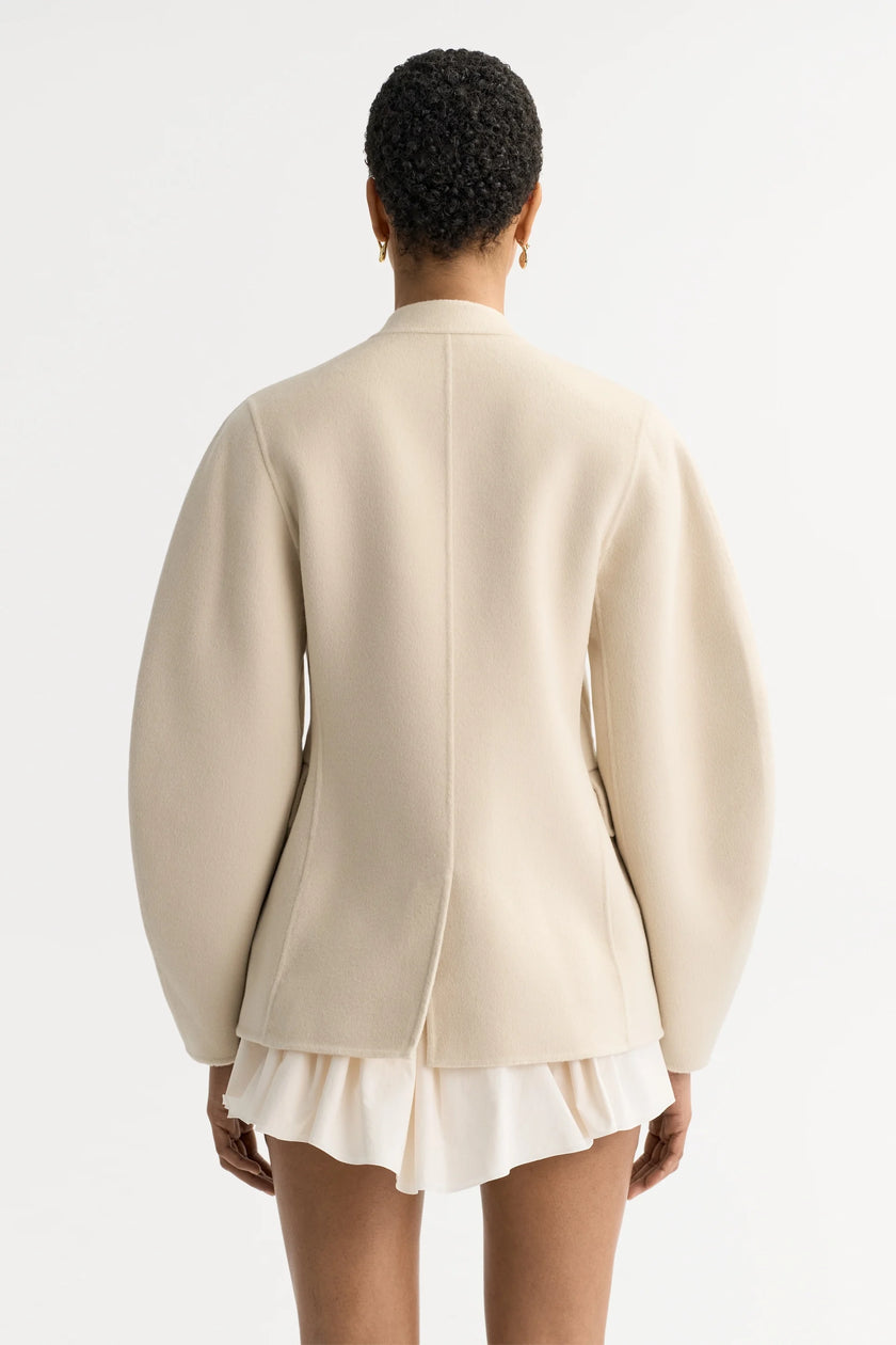 Soft Goat Blazer in Cream