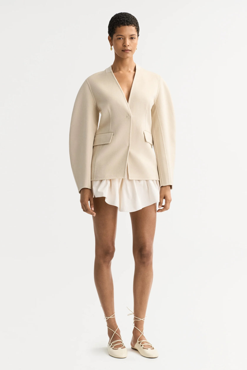 Soft Goat Blazer in Cream