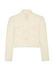 Liberowe Cropped Tweed Jacket in Ivory