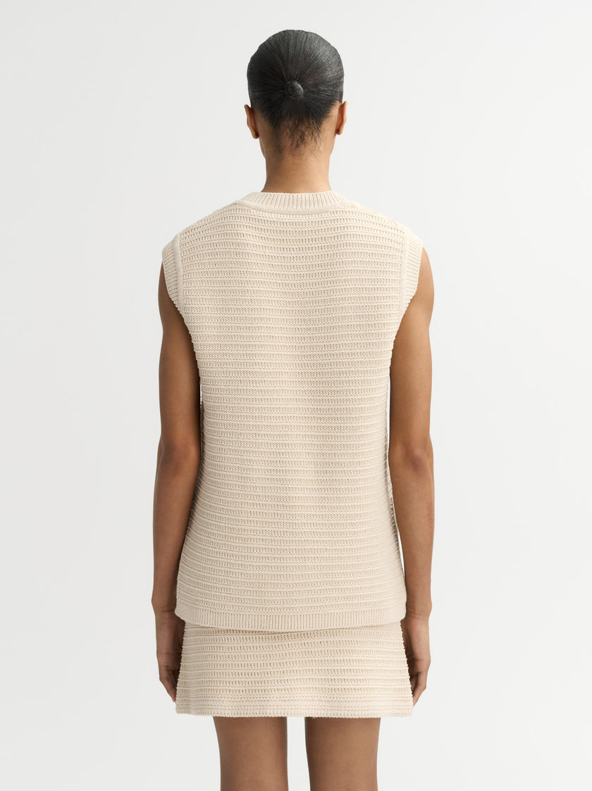 Soft Goat Vest in Beige