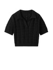 Soft Goat Crochet Pique Polo