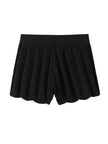 Soft Goat Crochet Shorts in Black