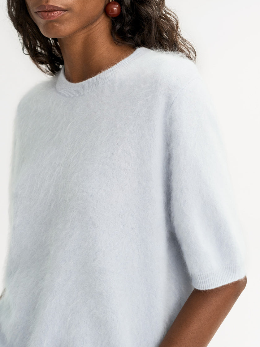 Soft Goat Brushed Short Sleeve Sweater
