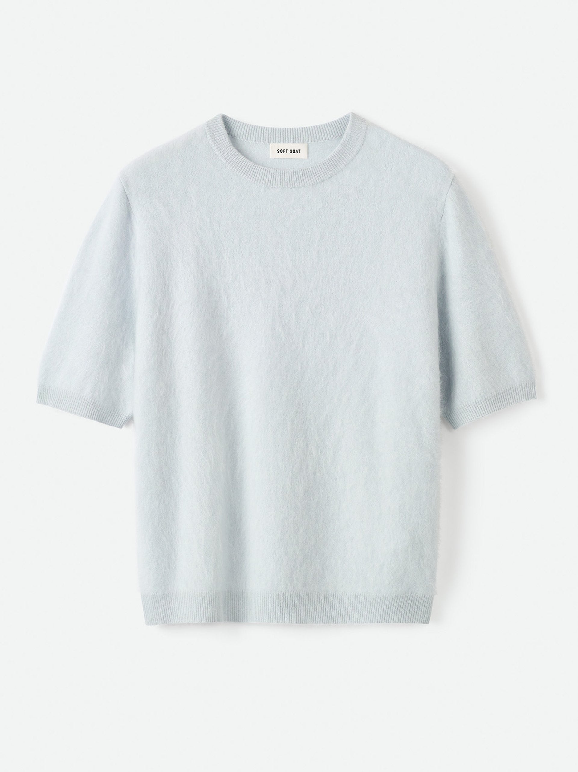 Soft Goat Brushed Short Sleeve Sweater