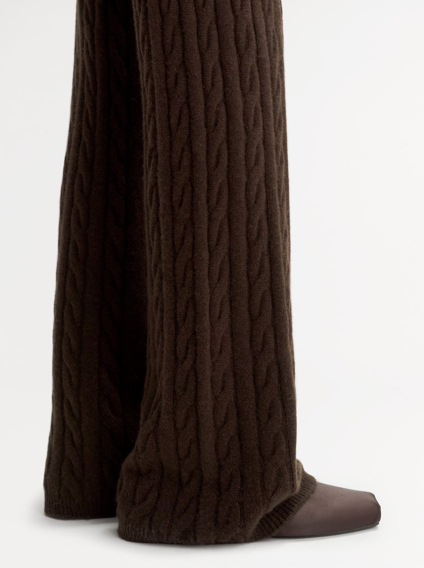Soft Goat Cable Knit Pants