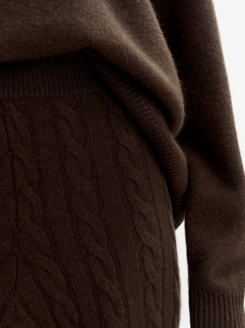 Soft Goat Cable Knit Pants