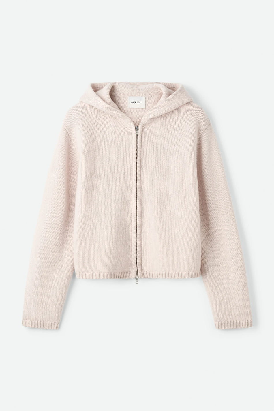 Soft Goat Chunky Hoodie in Powder