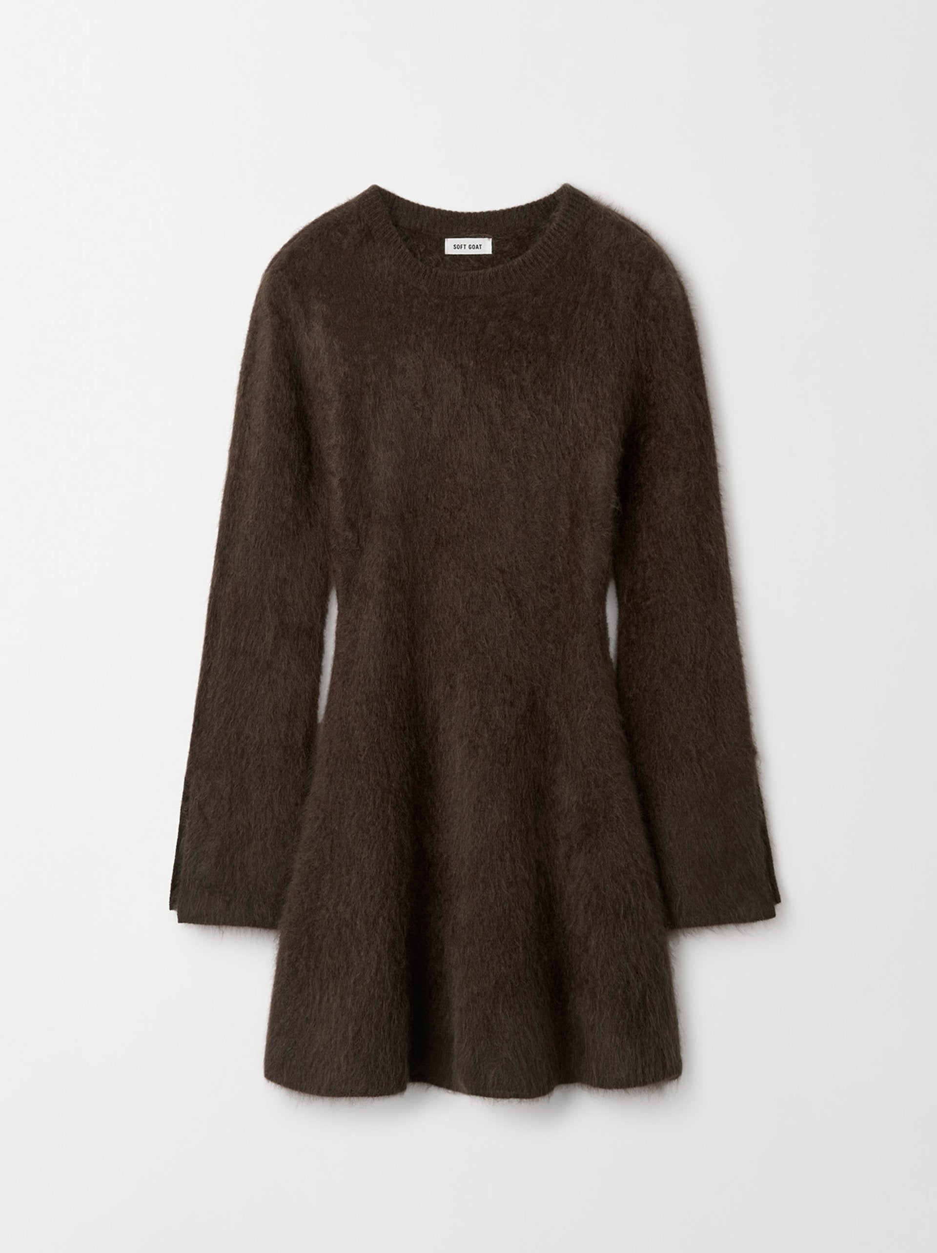 Soft Goat Brushed Mini Dress Mocha