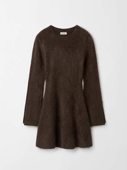Soft Goat Brushed Mini Dress Mocha