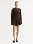 Soft Goat Brushed Mini Dress Mocha