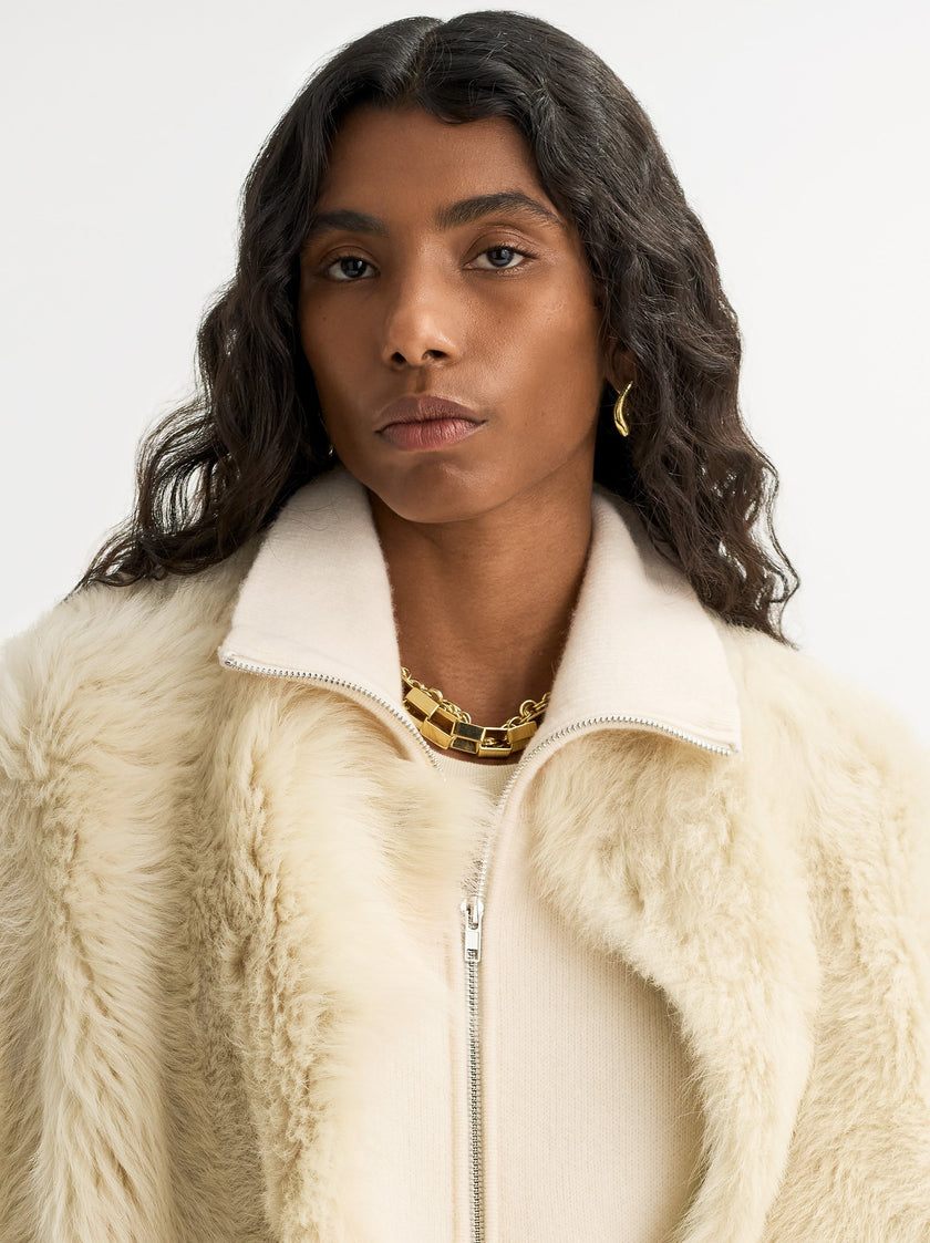 Soft Goat Shearling Jacket
