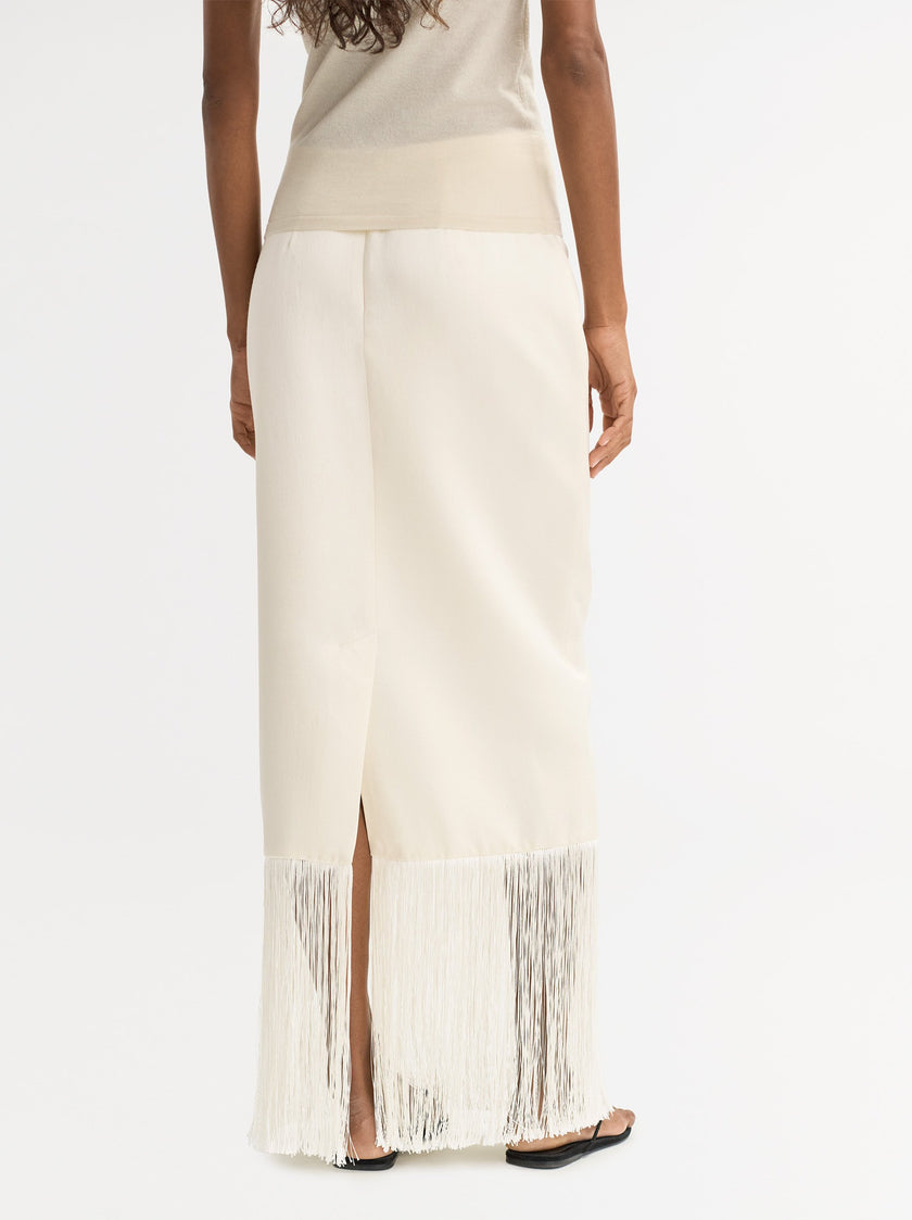 Soft Goat Fringe Skirt