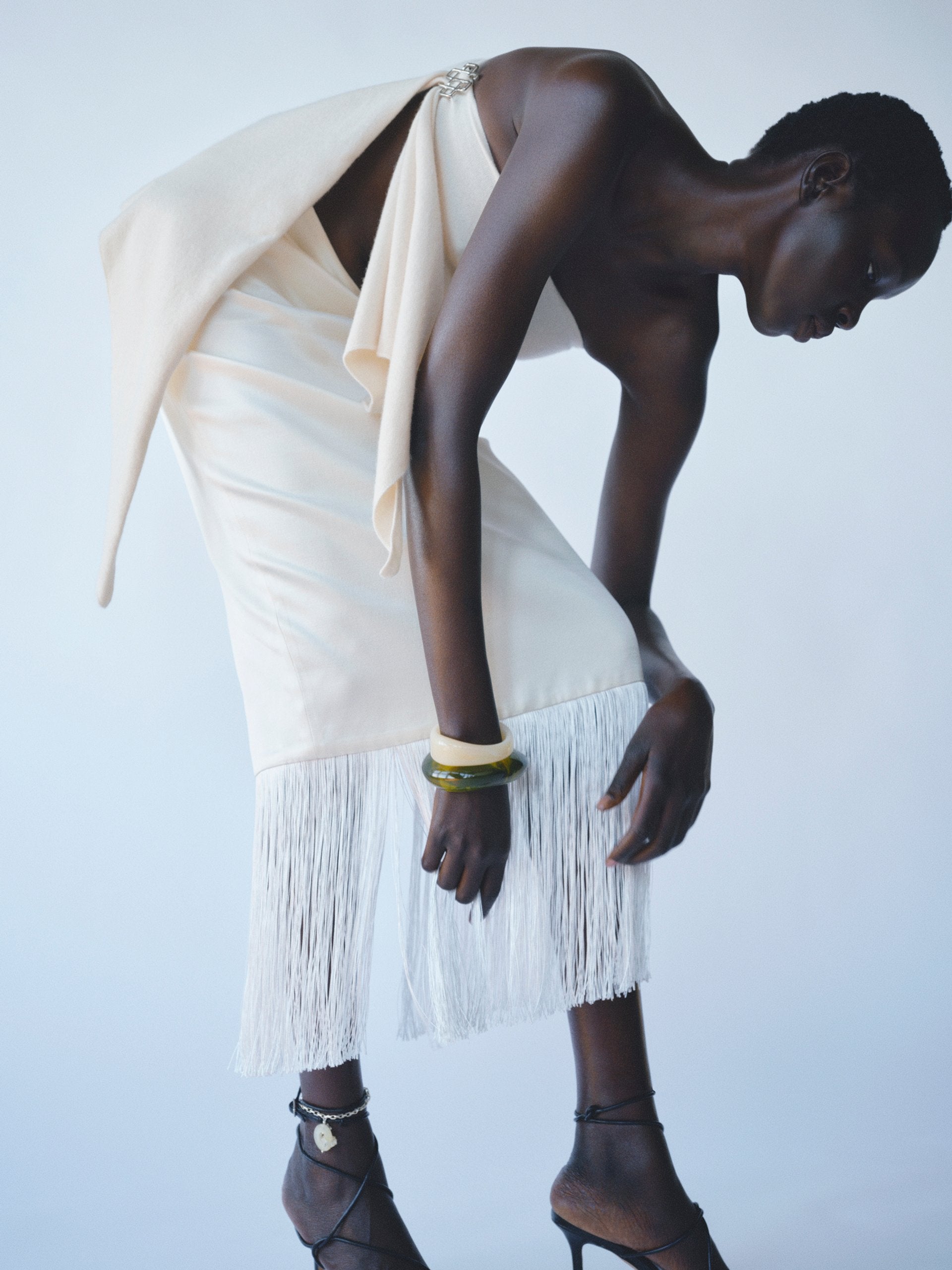 Soft Goat Fringe Skirt