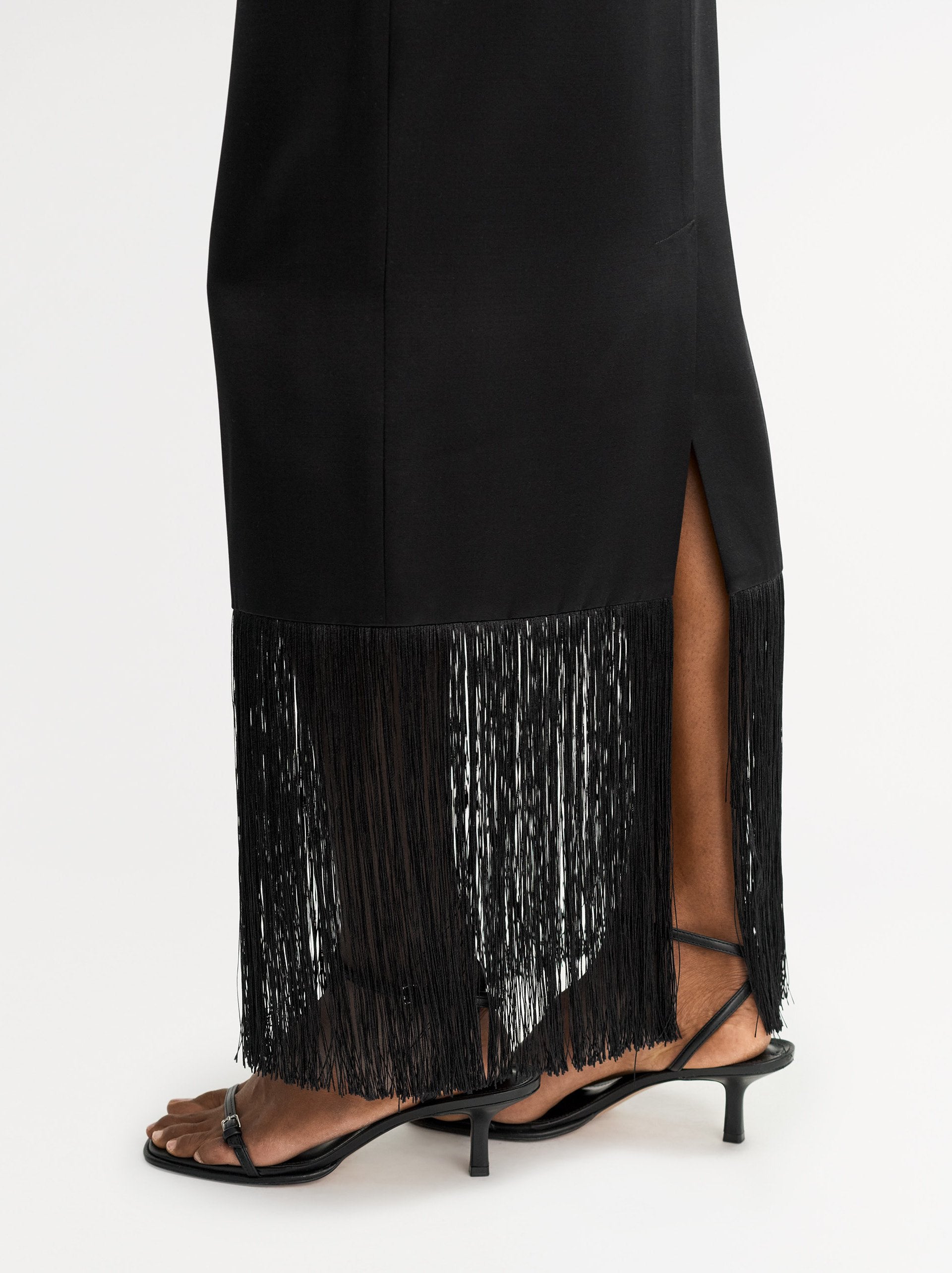 Soft Goat Fringe Skirt