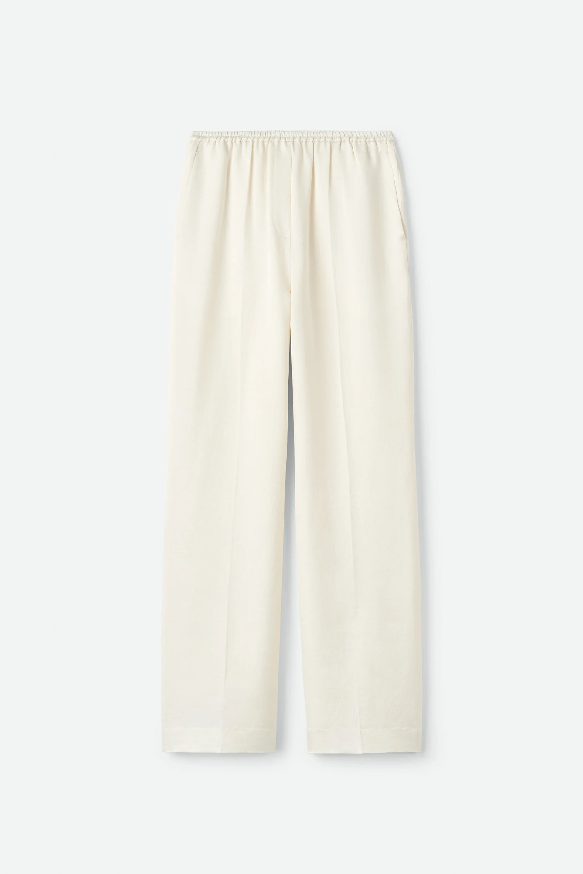 Soft Goat Silk Pants in Ivory