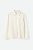 Soft Goat Silk Shirt in Ivory