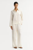 Soft Goat Silk Shirt in Ivory