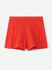 Soft Goat Pointelle Shorts in Tomato
