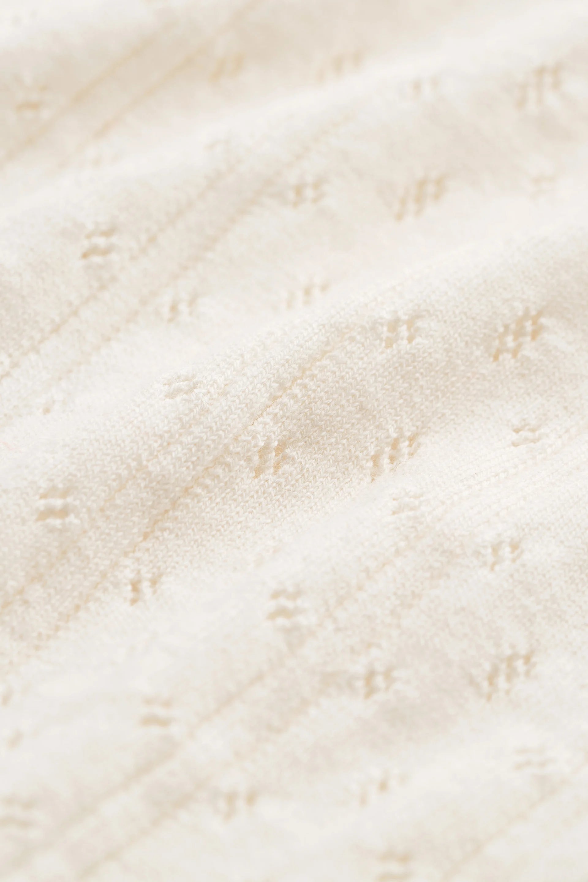 Soft Goat Pointelle Shorts in White