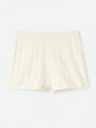 Soft Goat Pointelle Shorts in White