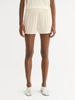 Soft Goat Pointelle Shorts in White