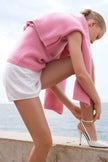 Soft Goat Pointelle Shorts in White