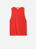 Soft Goat Pointelle Singlet in Tomato
