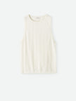 Soft Goat Pointelle Singlet in White