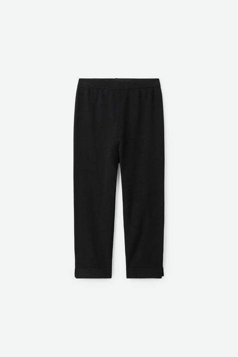 Soft Goat Capri Pants in Black