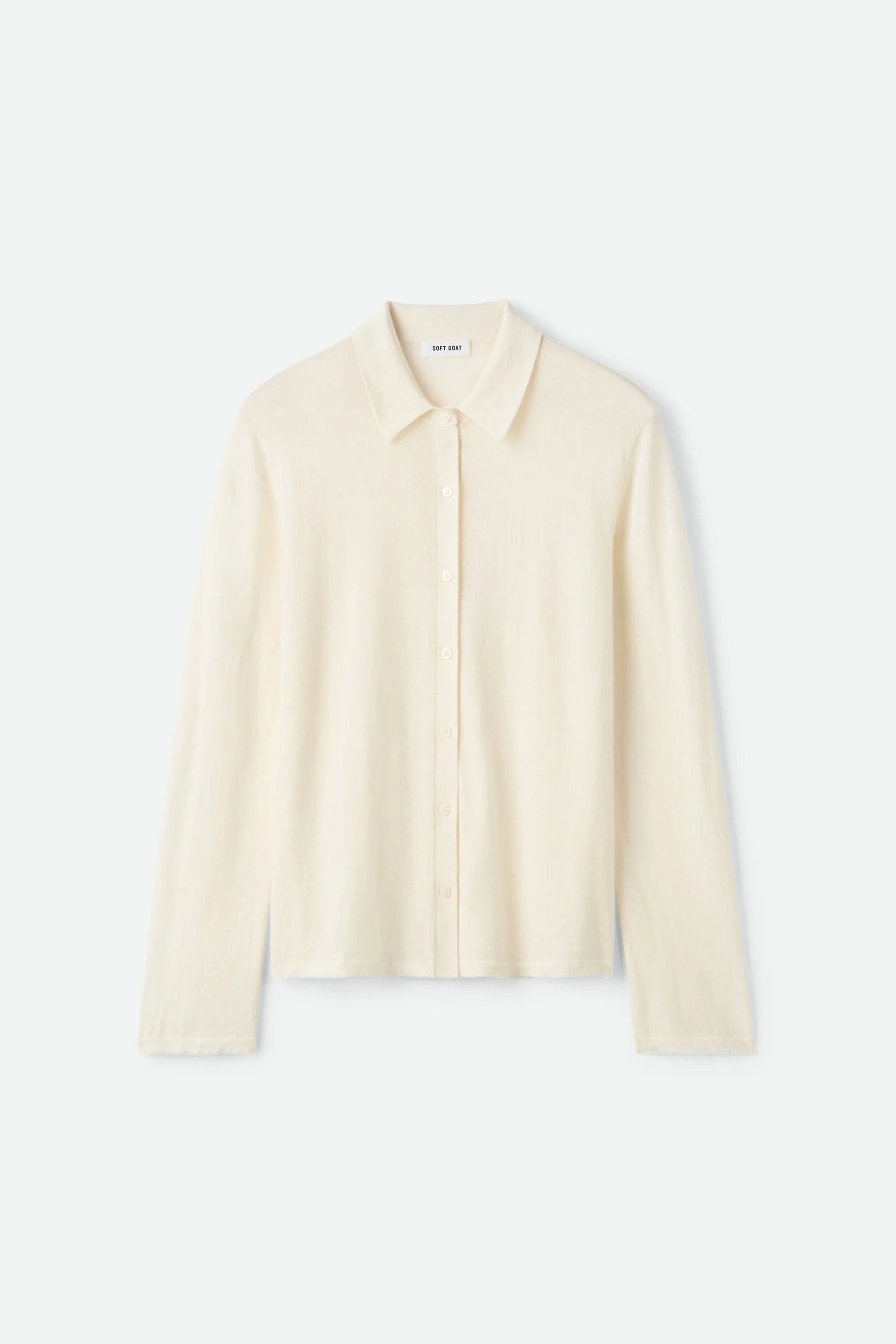 Soft Goat Featherlight Shirt in Bone