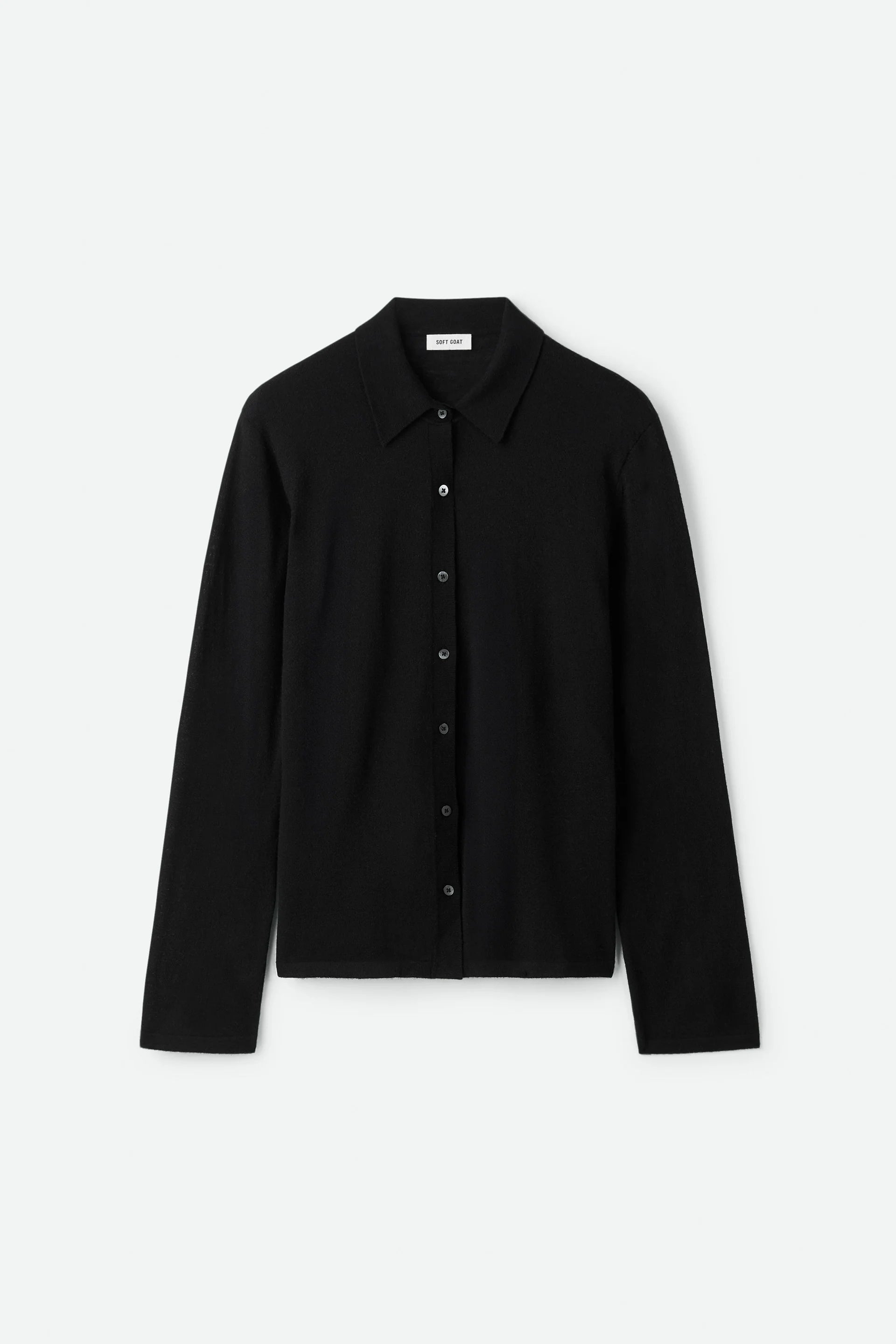 Soft Goat Featherlight Shirt in Black