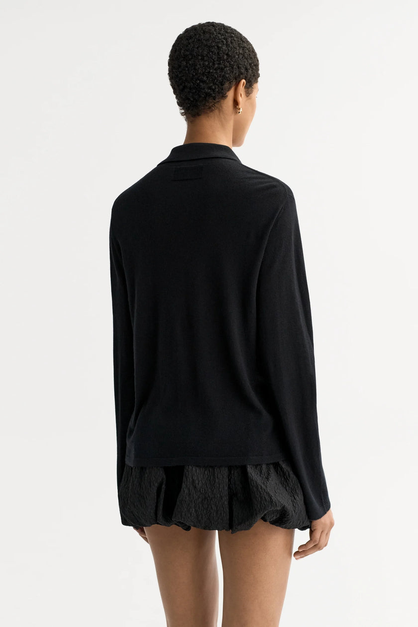 Soft Goat Featherlight Shirt in Black