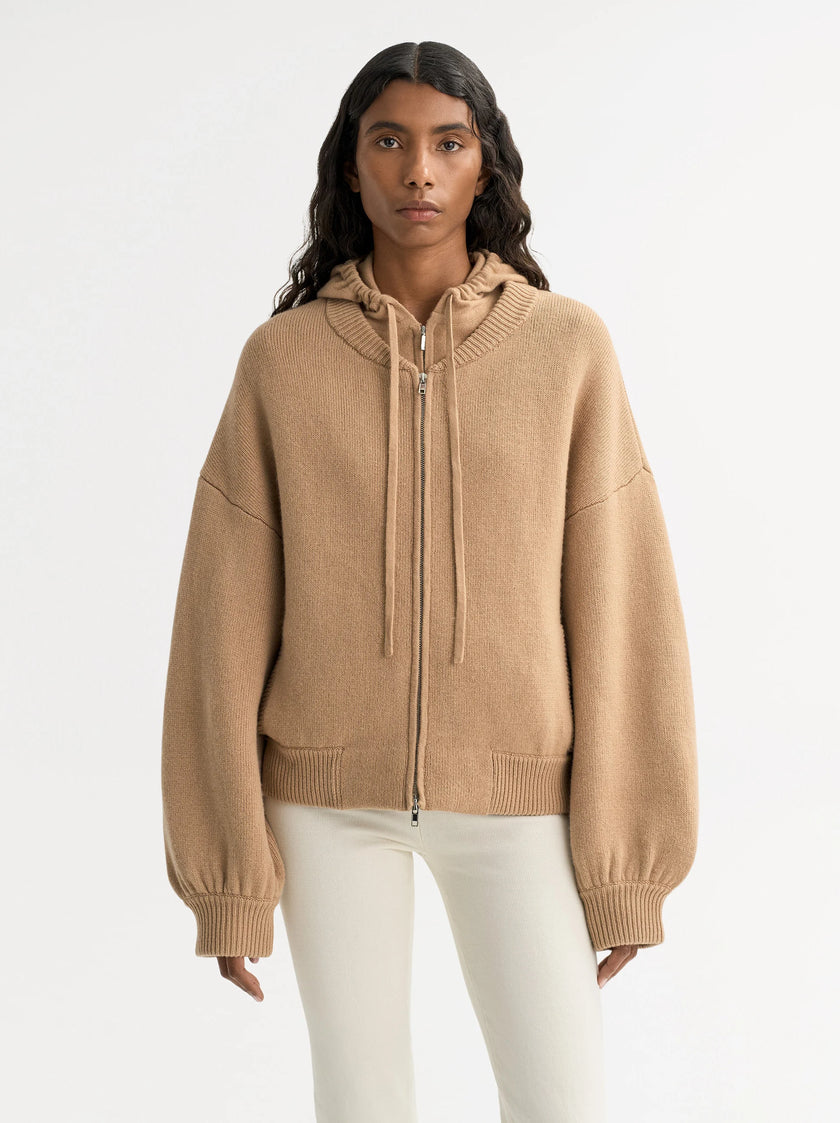 Soft Goat Bomber Cardigan