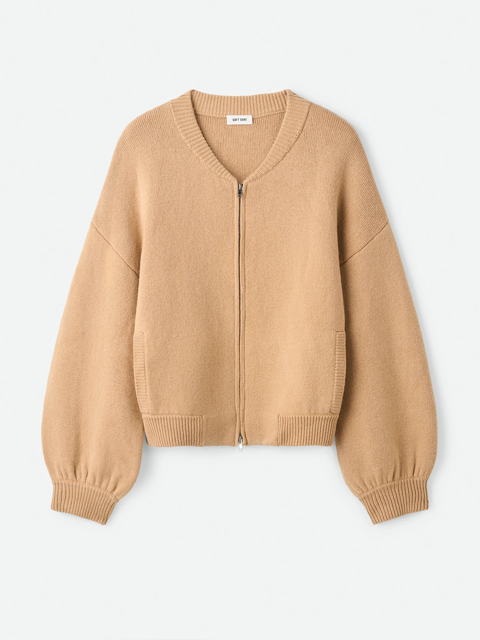Soft Goat Bomber Cardigan