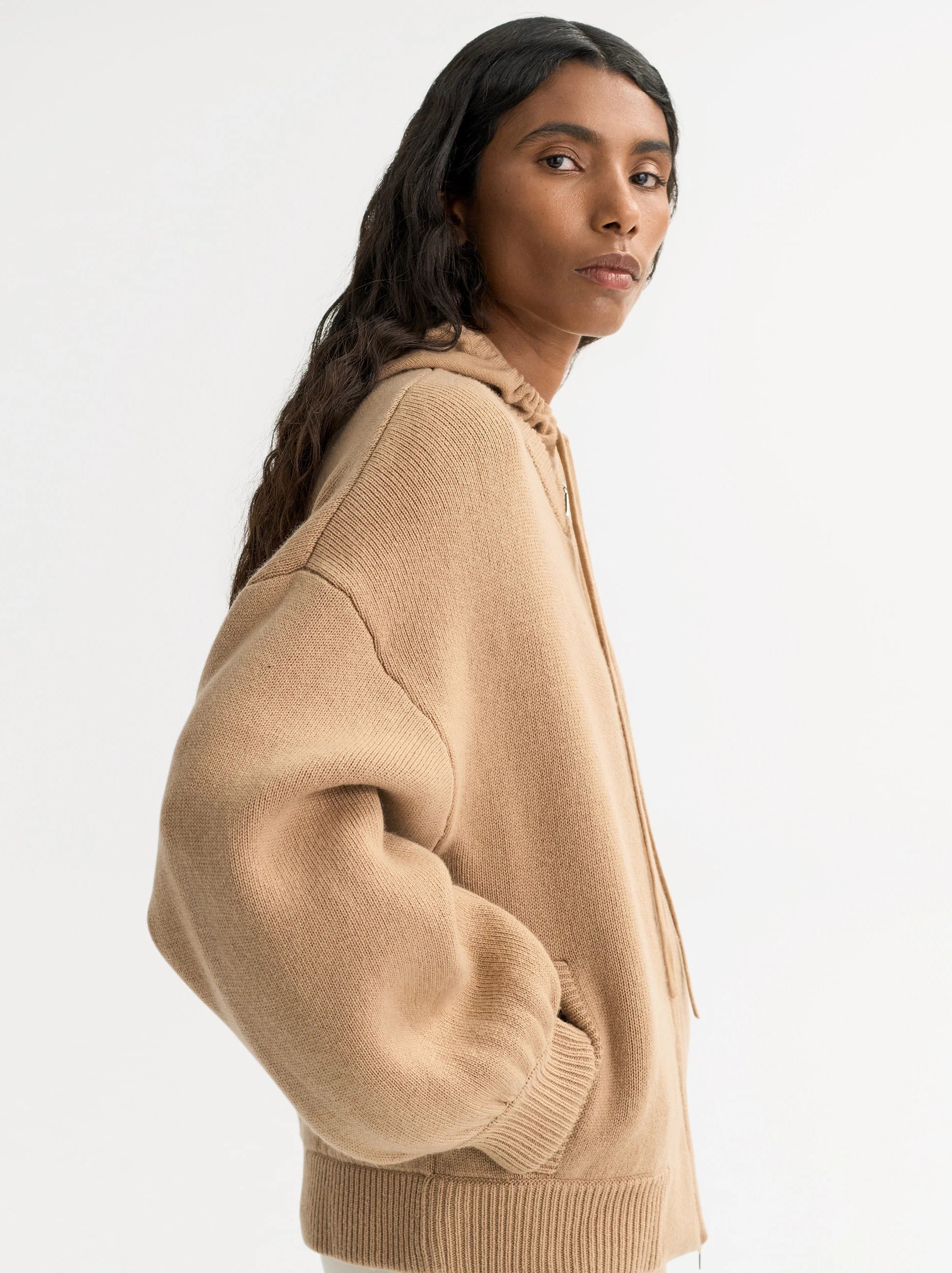 Soft Goat Bomber Cardigan