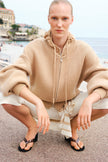 Soft Goat Bomber Cardigan