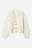 Soft Goat Silk Knit Cardigan in White
