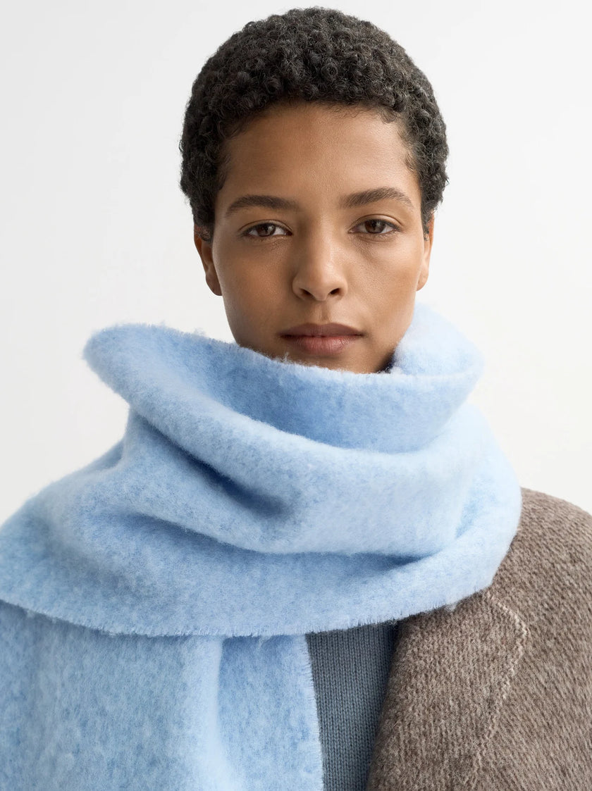 Soft Goat wool scarf with fringe