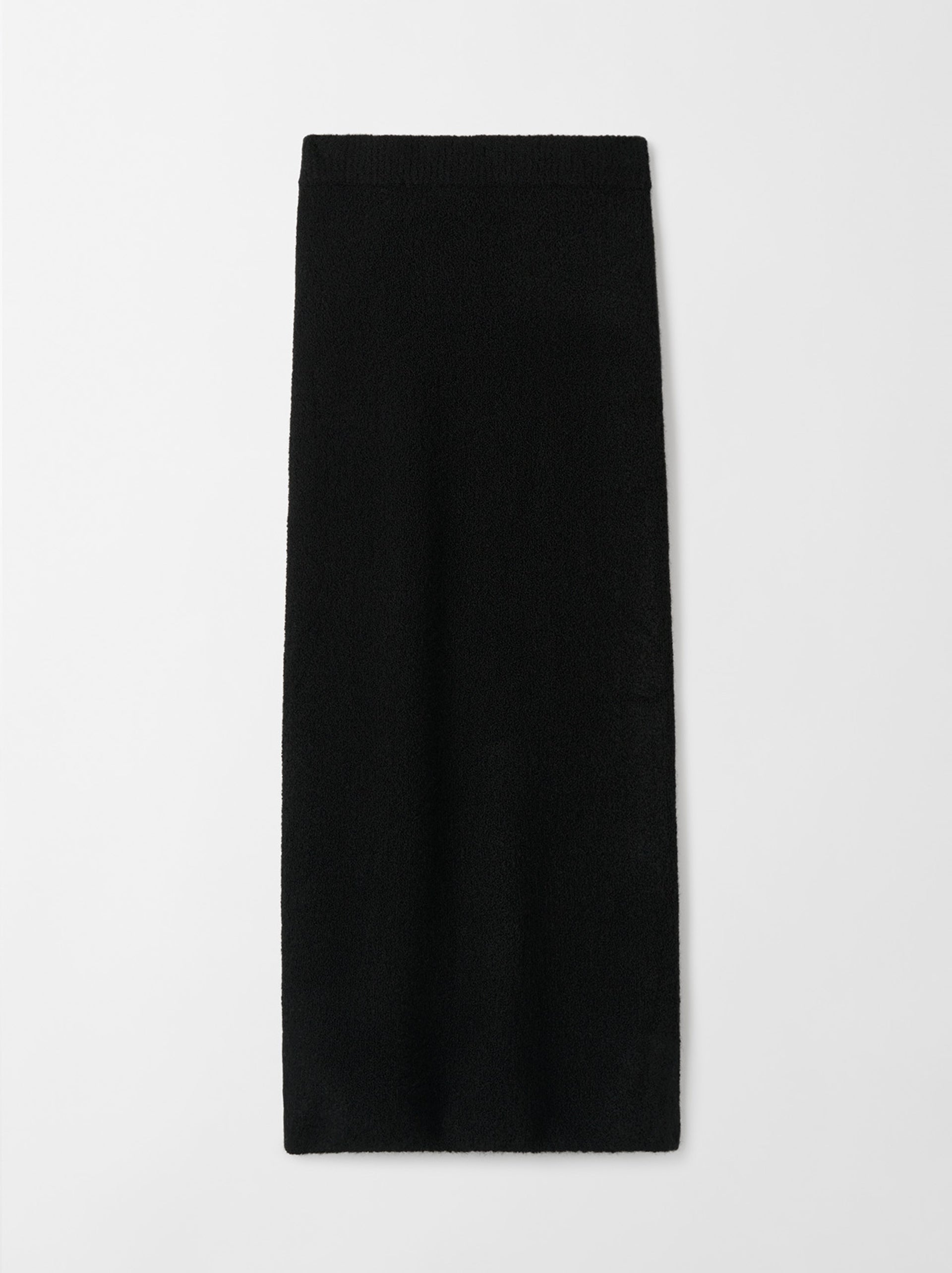 Soft Goat Boucle Skirt Black