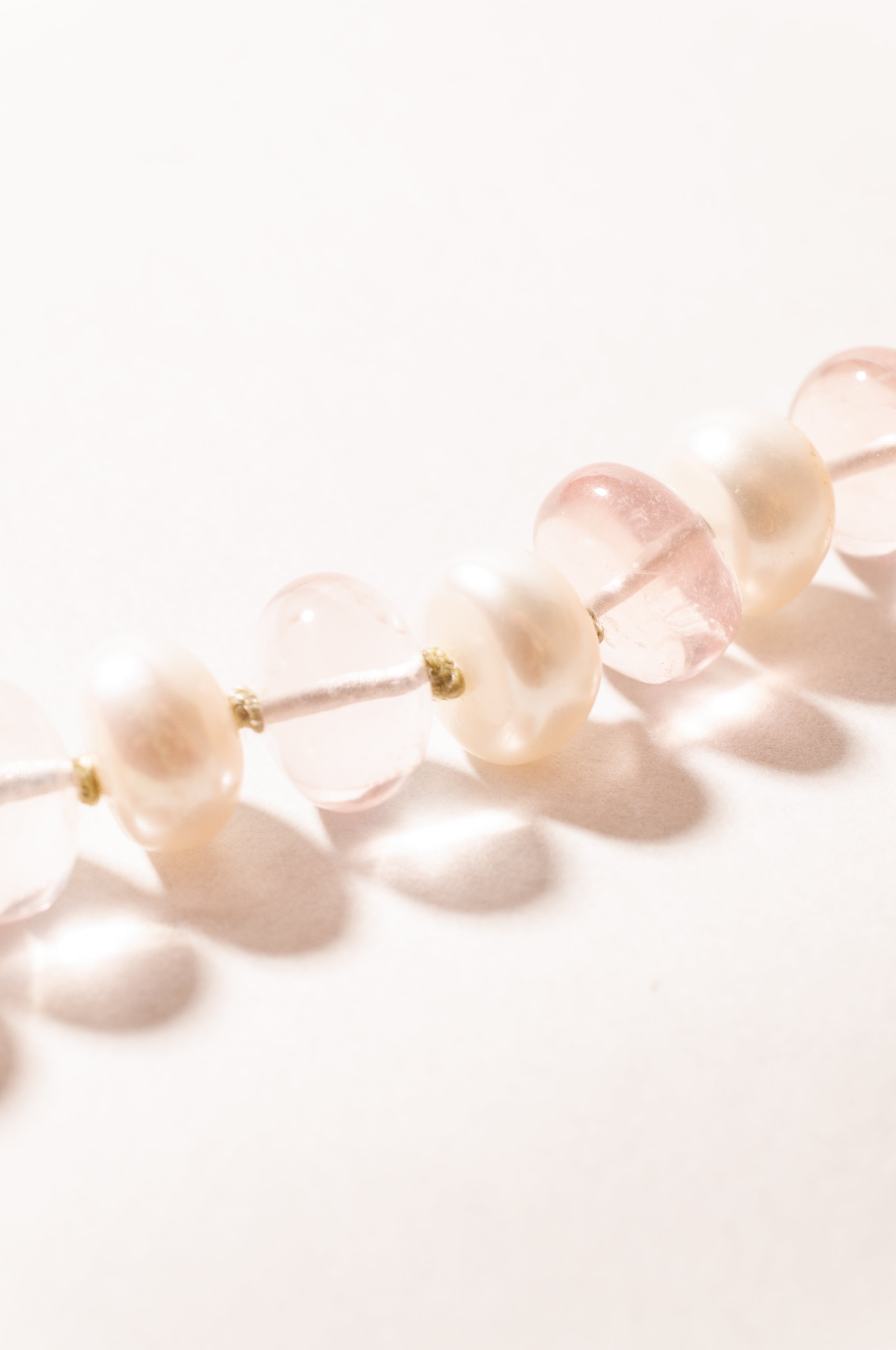 Rose Quartz + Pearl Necklace